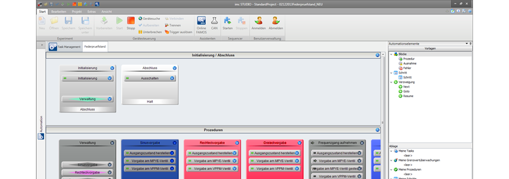 erstellen Sie selbstständig komplette Automatisierungen für Prüfstände und Testaufbauten