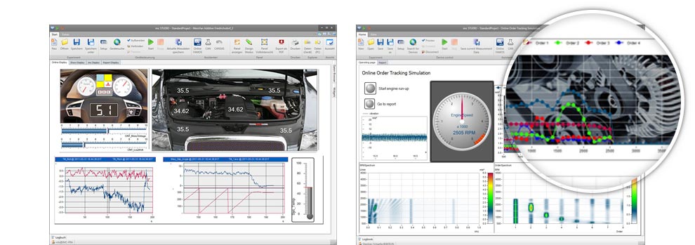 Data display and system operation in imc STUDIO
