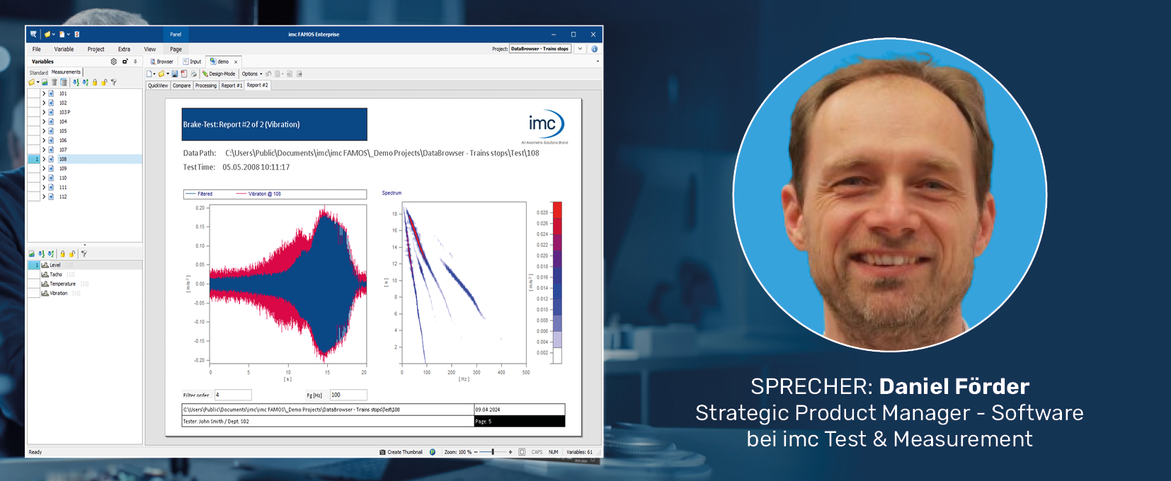 Daten aus Messreihen schnell und interaktiv analysieren und dokumentieren mit imc FAMOS