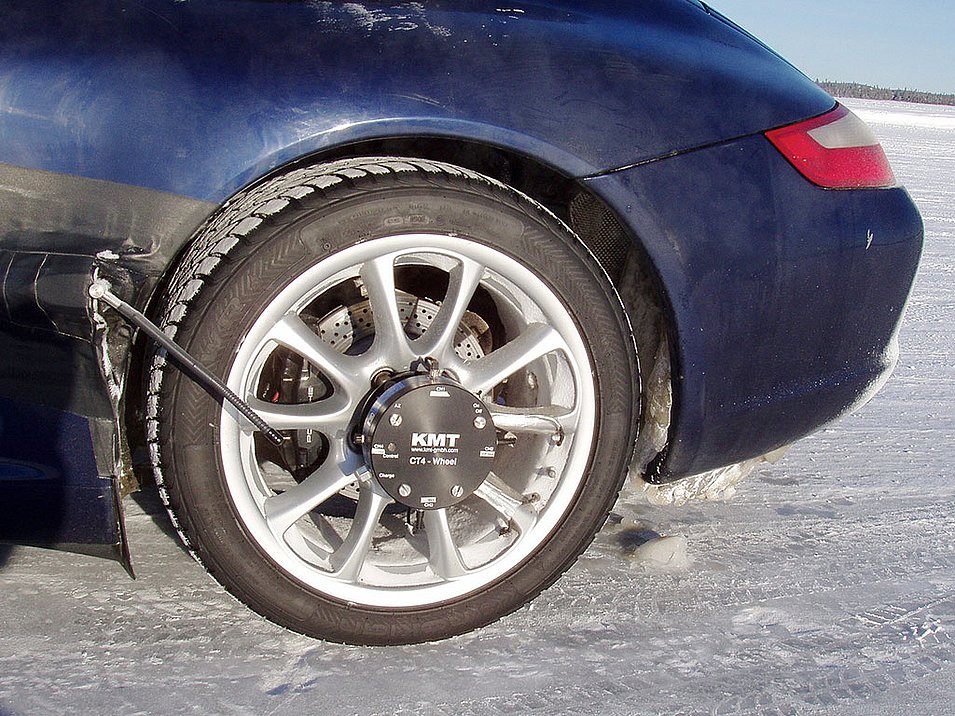 Force measurement on a car wheel with CTP-Rotate